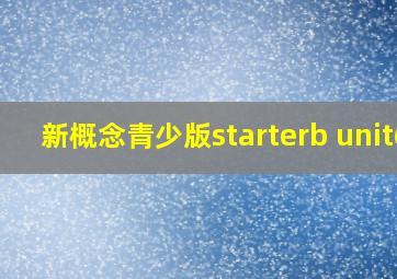 新概念青少版starterb unit6